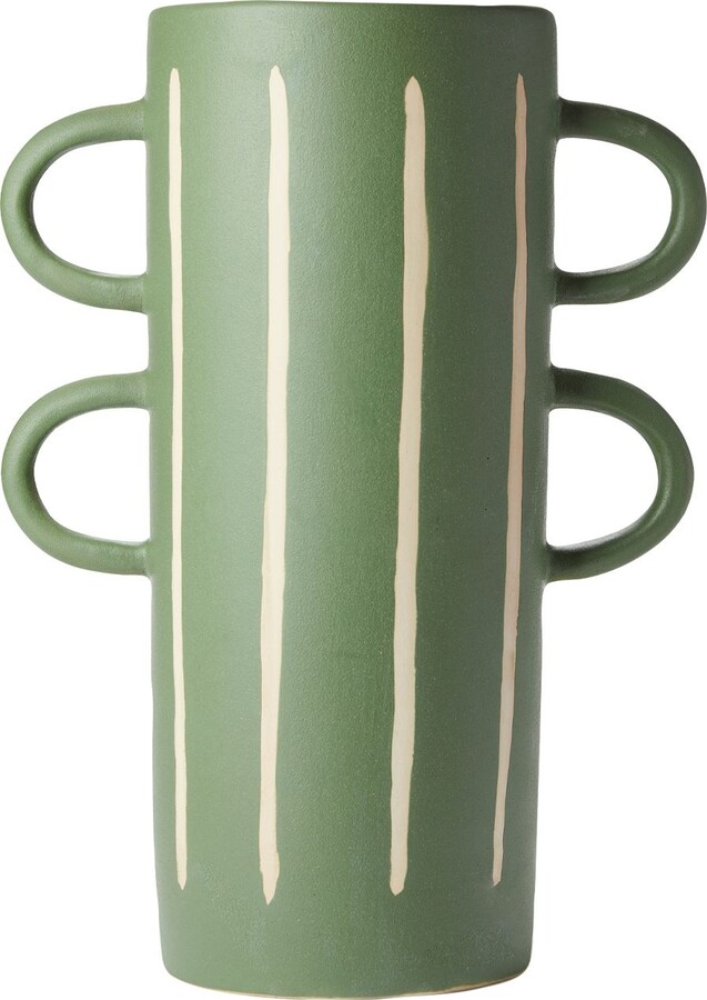 THE CONRAN SHOP Wax resist striped tall vase w/ handles - ShopStyle