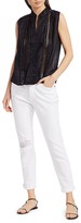 Thumbnail for your product : Frame Le Beau Distressed High-Rise Straight-Leg Jeans