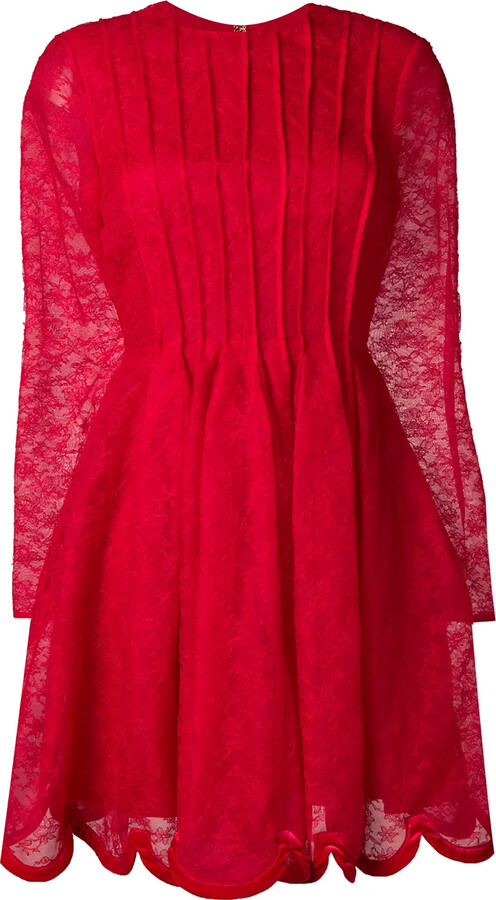 Valentino Garavani Floral Lace Skater Dress