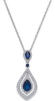 Thumbnail for your product : Macy's Sapphire (1-1/4 ct. t.w.) and Diamond (1/2 ct. t.w.) Pendant Necklace in 14k Gold (Also available in Ruby and Emerald)