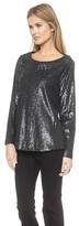 Thumbnail for your product : Rachel Zoe Cora Long Sleeve Sequin Top