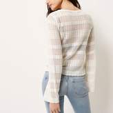 Thumbnail for your product : River Island Womens Cream sheer panel jumper