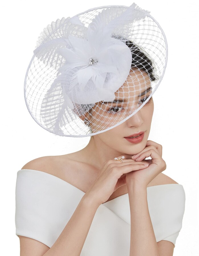 BABEYOND Tea Party Fascinator Hat Veil Kentucky Derby Fascinator