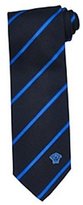 Thumbnail for your product : Versace 100% Silk 8cm Tie in Black With Blue Stripes (Made in Italy) - CR39SEB09110001