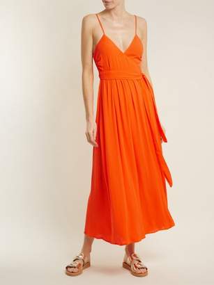 Mara Hoffman Alma Crepon Wrap Dress - Womens - Orange