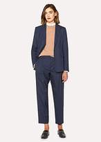 Thumbnail for your product : Women's Slim-Fit Blue Tonal Check One-Button Wool Blazer