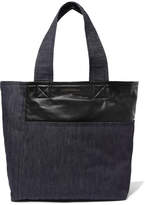 Thumbnail for your product : Victoria Beckham Sunday Leather-trimmed Denim Tote