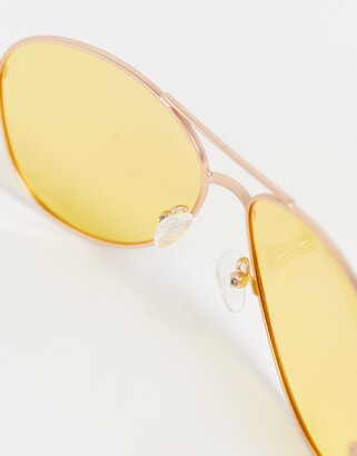 Pilgrim Nani gold-plated slimline sunglasses