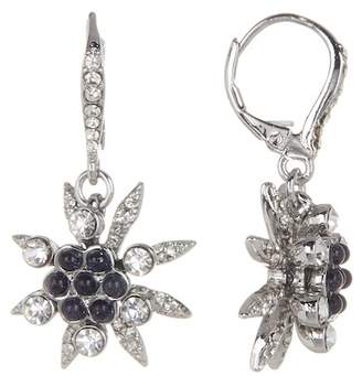 Jenny Packham Glass Crystal Embellished with Cluster Bead Drop Earrings