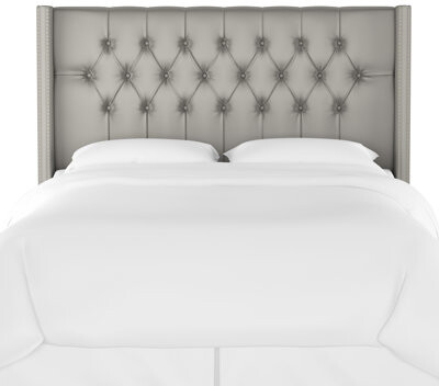 Grey Upholstered Headboard The, Candice Upholstered Wingback Headboard King