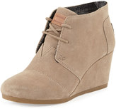Thumbnail for your product : Toms Suede Lace-Up Wedge Boot, Taupe