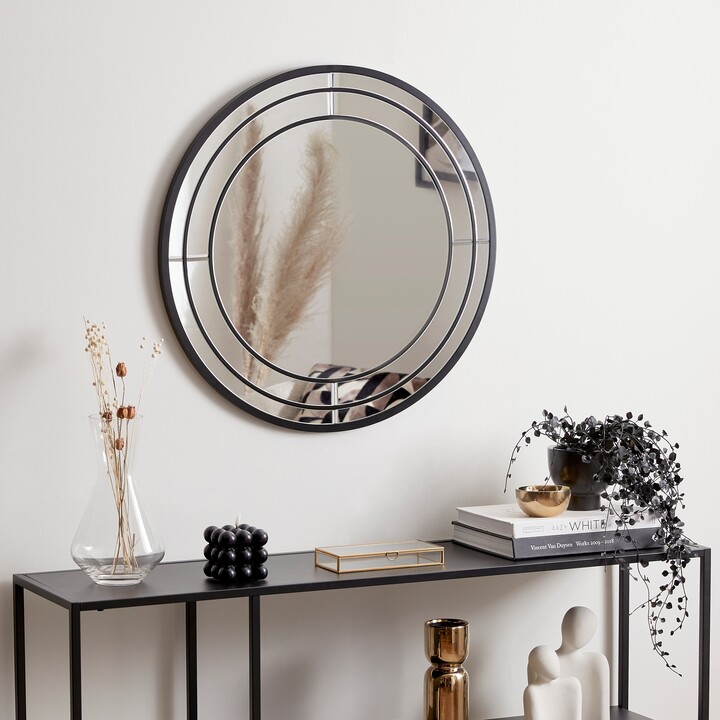 Dunelm Double Frame Round Wall Mirror, 60cm Black ShopStyle