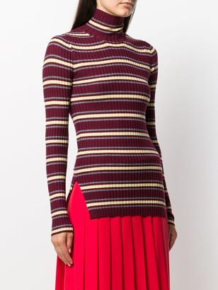 Plan C Striped Turtleneck Sweater