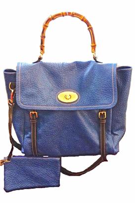 Leather Country Cobalt Leather Tote