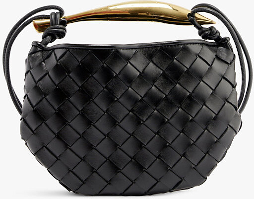 Bottega Veneta Womens Black-m Brass Sardine Mini Intrecciato Leather Cross-body  bag - ShopStyle
