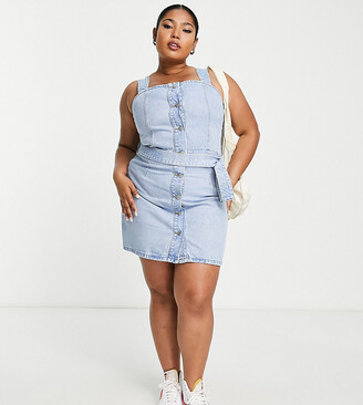 denim plus size dress