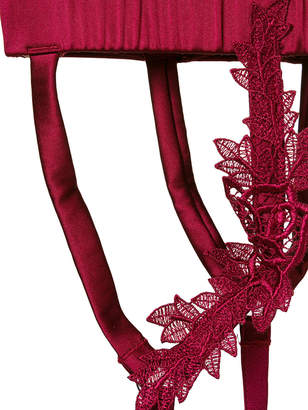 Fleur of England floral lace suspender belt