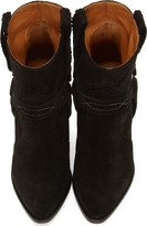 Thumbnail for your product : Isabel Marant Black Suede Rawson Ankle Boots