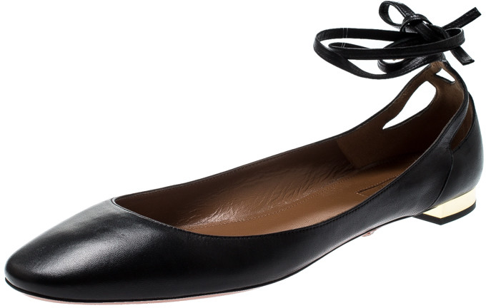 flats with ankle ties