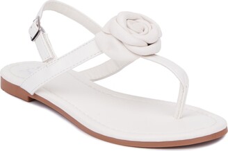 White Flower Sandals | ShopStyle