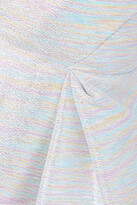 Thumbnail for your product : Christopher John Rogers Strapless Pleated Metallic Jacquard Gown - Silver