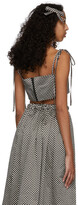 Thumbnail for your product : Ashley Williams Black & White Checkerboard Crop Camisole