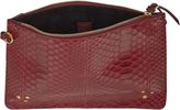 Thumbnail for your product : Jerome Dreyfuss Python Popoche Medium Zip Pouch-Red
