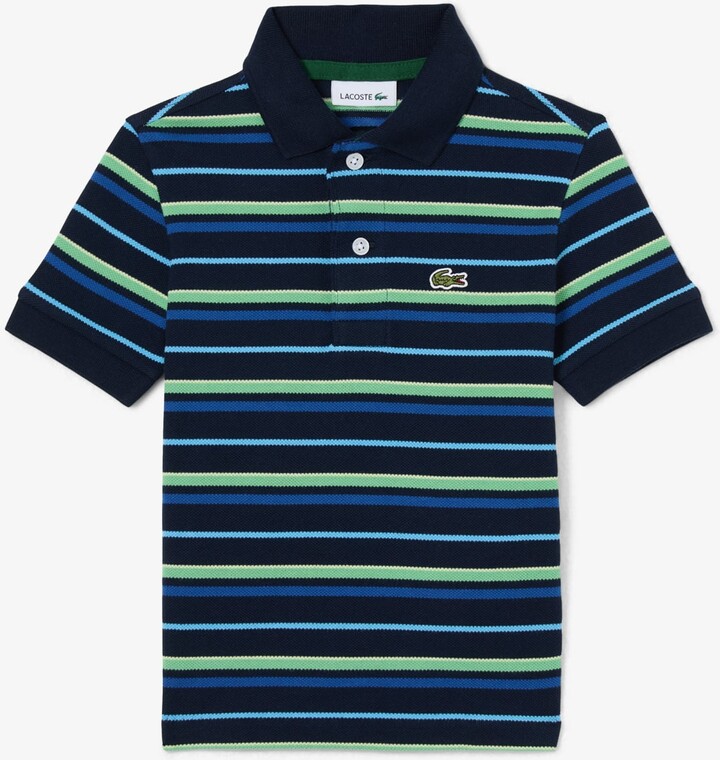 Contrast Stripe Petit Piqué Polo