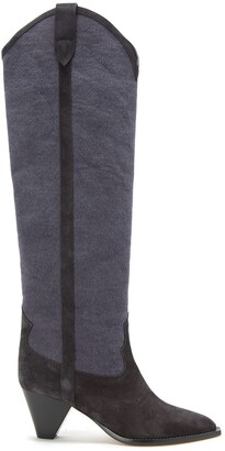 ISABEL MARANT Zwarte lederen 'Dinzi' laarzen - Artishock Luxe en exclusieve  mode