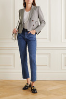 Thumbnail for your product : BLAZÉ MILANO Kentra Spencer Cropped Double-breasted Houndstooth Wool Blazer