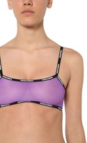 Thumbnail for your product : DSQUARED2 Sheer Bra W/ Logo Elastic