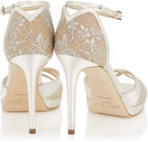 Thumbnail for your product : Jimmy Choo TALIA 100 Ivory Satin and White Lace Sandals
