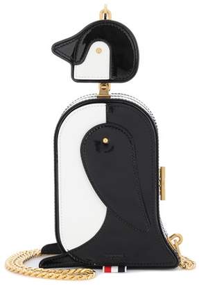 Thom Browne Patent leather penguin shoulder bag