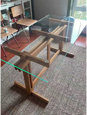 Ebern Designs Rectangle Tempered Glass Table Top 47.2*23.6 Inch Shatters Into Small Pieces 3/8 Inch Thick Tempered Rectangle 23.6 Inches Wide For Long - Term