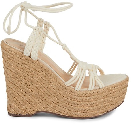 cream lace wedges