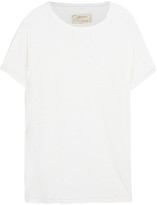 Thumbnail for your product : Current/Elliott The Rolled Sleeve studded linen-blend T-shirt
