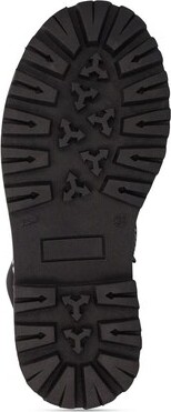 DSQUARED2 Logo print leather & nylon hiking boots