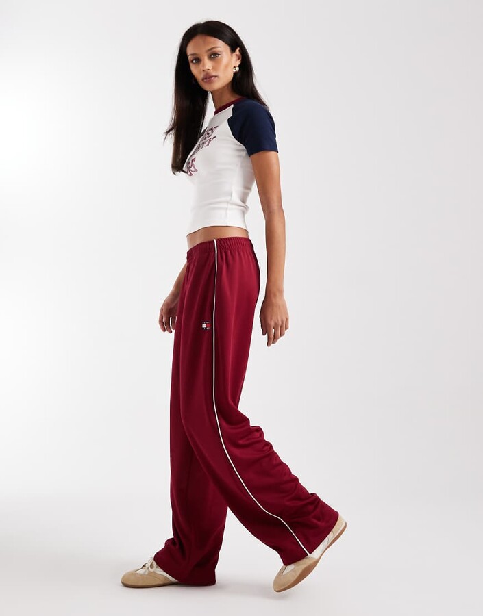 Tommy Jeans archive trackpants in red