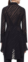 Thumbnail for your product : Akris Zebra Voile Devore High-Low Tunic, Starling