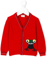 Thumbnail for your product : Fendi Kids frog appliquéd cardigan