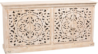 TJMAXX 71X35 Solid Mango Wood Gladius 4 Door Sideboard Table