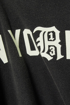 R 13 New York Boy Printed Cotton-jersey T-shirt - Black