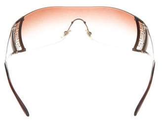 Versace Embellished Rimless Sunglasses
