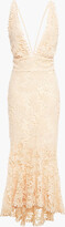Thumbnail for your product : Maria Lucia Hohan Midori Fluted Lace-up Cotton Guipure Lace Midi Dress