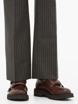 Thumbnail for your product : Bottega Veneta Chunky-sole Monk-strap Leather Shoes - Brown