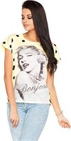 Thumbnail for your product : FUTURO FASHION Smart Cotton Top Marilyn Monroe Character Boat Neck Loose Fit Universal Size 8-12 UK FT1802 Ashen