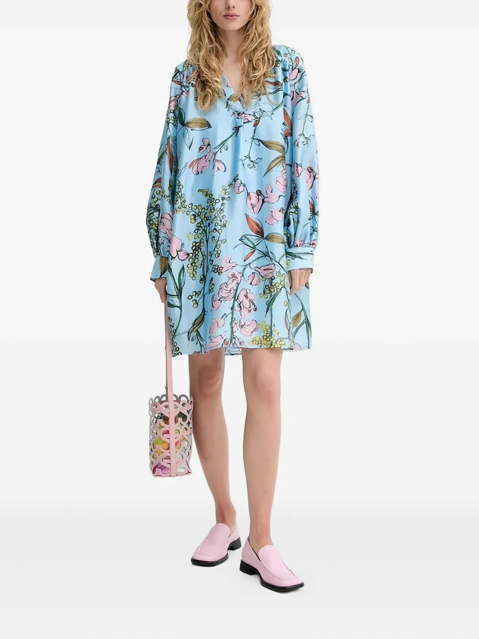 Floral-Print Mini Dress