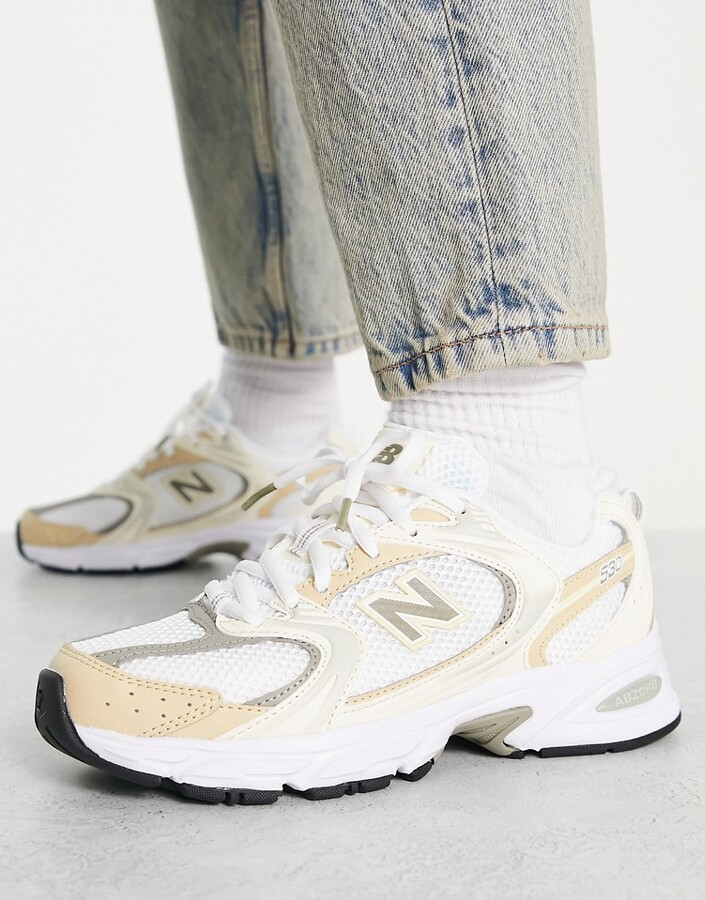 New Balance 530 sneakers in beige and silver - exclusive to ASOS - ShopStyle