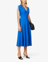 Thumbnail for your product : Victoria Beckham Dolman-sleeved stretch-crepe midi dress