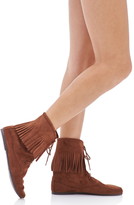 Thumbnail for your product : Forever 21 Fringed Lace-Up Booties